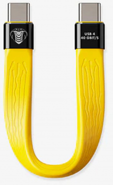 CobraTether USB-C an USB-C 4 FlexPro 40Gbit 14cm gelb