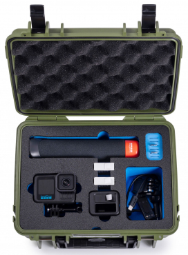 B&W GoPro Hero 13 Case type 1000 marron/vert
