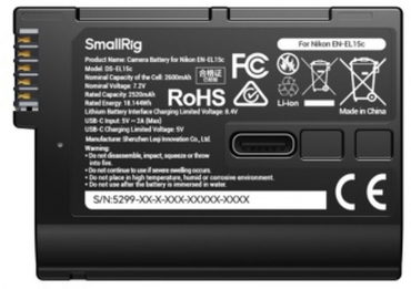 SmallRig 5299 USB-C Battery with Power Display for Nikon EN-EL15c