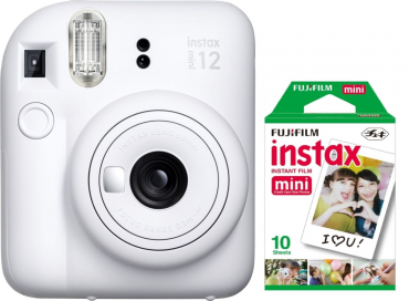 Fujifilm Instax Mini 12 clay white + Mini Film