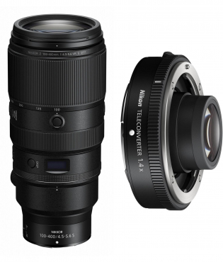 Nikon Z 100-400mm f4.5-5.6 VR S + teleconverter 1.4x