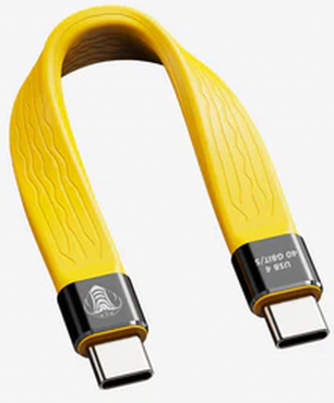 CobraTether USB-C an USB-C 4 FlexPro 40Gbit 14cm gelb