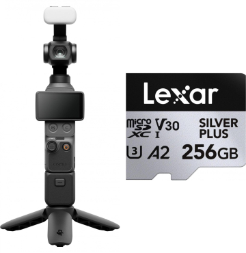 DJI Osmo Pocket 4 Creator Combo + Lexar microSDXC 256GB
