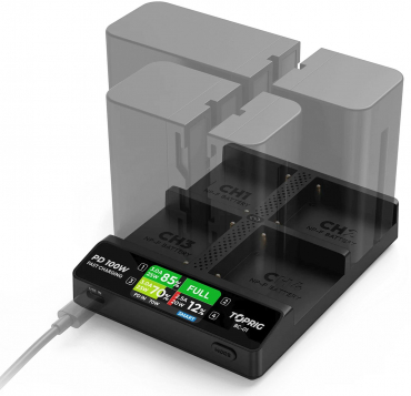Accsoon Toprig 100W 4-Bay NP-F Fast Charger