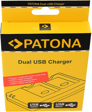 Patona Dual Schnell-Ladegerät für Canon NB-2L