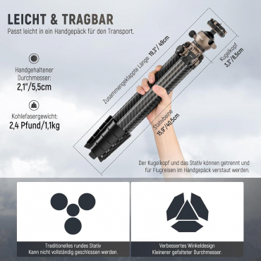 NEEWER LT35 Carbon-Reisestativ