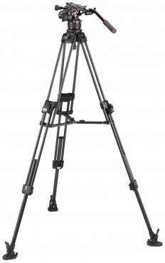 Nitrotech 612 video head with 645 Fast Twin Carbon tripod