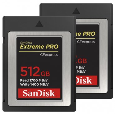 SanDisk Extreme PRO CFexpress Card 512GB 2-pack