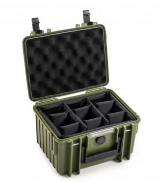 B&W Case Type 2000 RPD Marron vert avec compartiments