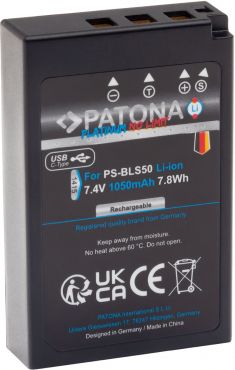 PATONA Platinum Akku USB-C Input Olympus BLS-5