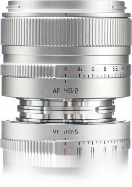 TTARTISAN AF 40mm f2 Sony FE (Vollformat) silber