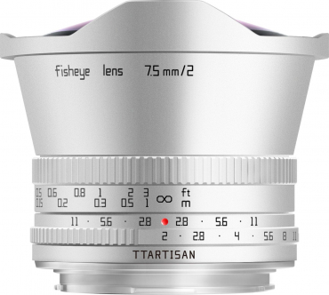TTARTISAN 7,5mm f2,0 Fisheye Sony E argenté