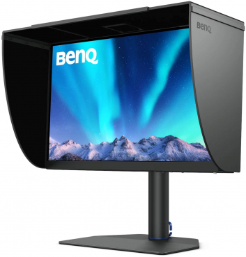 BenQ SW272U 27-Fotografenmonitor IPS 4K grau mit Lichtschutzblende
