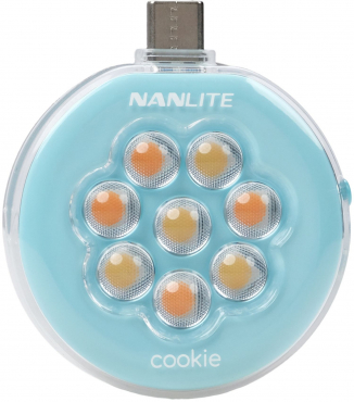 NANLITE cookie mini smartphone light round cyan