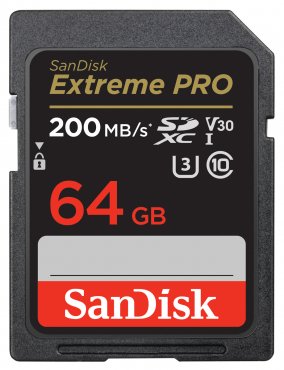 SanDisk SDXC Extreme Pro 64GB 200MB/s V30 UHS I
