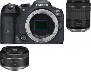Canon EOS R7 + RF 24-105mm f4-7,1 IS STM + RF 16mm f2,8 STM