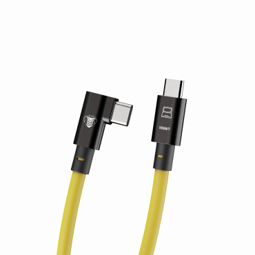 CobraTether USB-C to USB-C 90° 10 Gbit/s 10m yellow