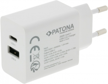PATONA Premium GaN PD35W Adapter 1xUSB-C 1x-A weiß
