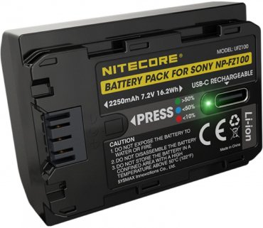 Nitecore NP-FZ100 USB-C Rechargeable 2250mAh 