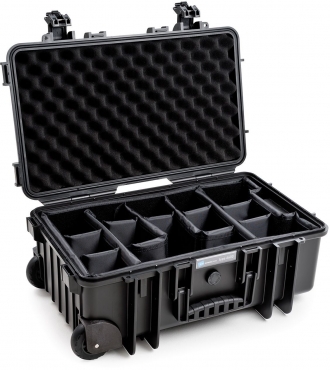 B&W Case Type 6600 RPD schwarz mit Facheinteilung