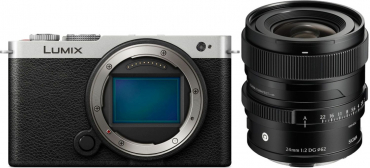 Panasonic Lumix DC-S9 argent/noir + Sigma 24mm f2