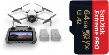 DJI Mini 4 Pro Fly More Combo (DJI RC 2) + SanDisk SDXC 64GB 200MB/s