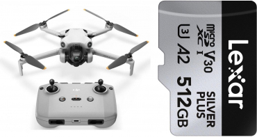DJI Mini 4 Pro + RC-N2 + Lexar Silver Plus microSDXC 512GB