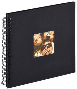 Walther SA-108B Spiralalbum Fun schwarz 26x25 cm schwarze Seiten