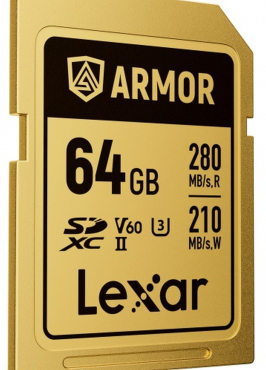 Lexar SDXC Pro Gold Series ARMOR UHS-II 64GB V60