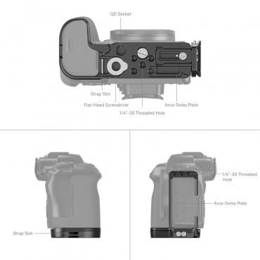 SmallRig 4160B L-Bracket für Canon EOS R6 Mark II/R5/R5C/R6