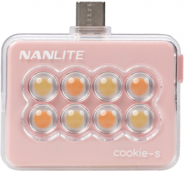 NANLITE cookie-s mini smartphone light square coral pink