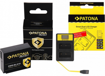 PATONA Dual USB Ladegerät + 2x Akku DMW-BLG10 - 6068180 PATONA Dual USB Ladegerät + 2x Akku DMW-BLG10