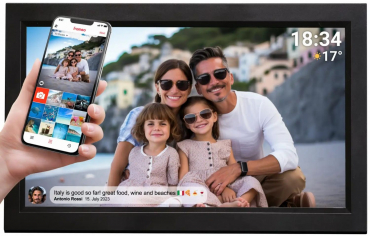 Denver Frameo 1503B Digitaler Bilderrahmen Schwarz 15,6 Zoll