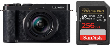 Panasonic Lumix L10 schwarz + SanDisk Extreme Pro 256GB V60 UHS-II