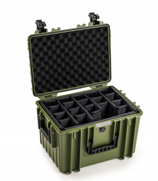 B&W Case Type 5500 RPD Marron vert avec compartiments