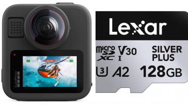 GoPro MAX2 + Lexar microSDXC Silver Plus 128GB UHS-I V30