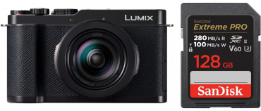 Panasonic Lumix L10 schwarz + SanDisk Extreme Pro 128GB V60 UHS-II
