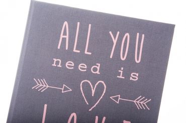 Goldbuch Hochzeitstagebuch All you need is love grau