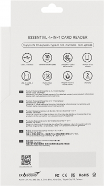 Exascend Essential Kartenleser 4 in 1 USB 3.2