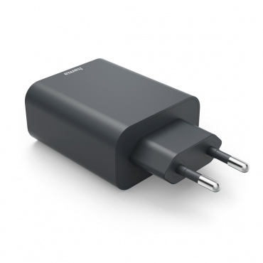 Hama 86445 1xUSB-A/ 2xUSB-C Chargeur rapide 65W Anthracite