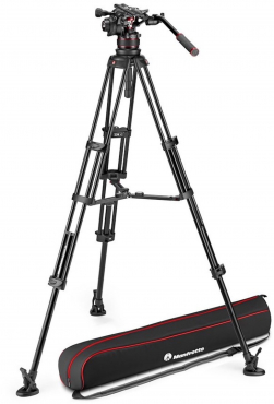 Nitrotech 612 aluminum video tripod with center spreader