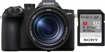 Sony DSC-RX10 V + Sony SDXC 512GB Cl10 UHS-II U3 V60