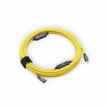 CobraTether USB-C to USB-C 90° 10 Gbit/s 10m yellow
