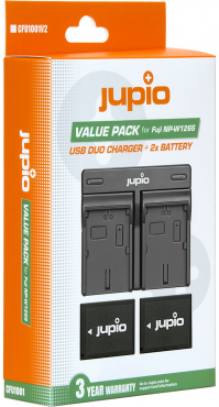 Jupio Value Pack: 2x Battery NP-W126S 2600mAh + Dual Charger