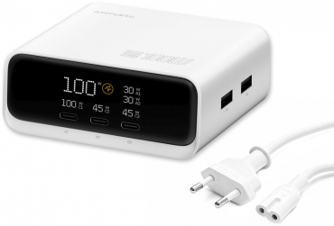 4smarts Desk Charger GaN Screen 100W 3C+2A - 6066152 4smarts Desk Charger GaN Screen 100W 3C+2A