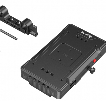 SmallRig 3203B V-mount battery adapter plate with 15mm rod clamp
