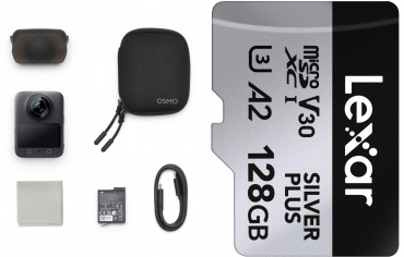DJI Osmo 360 Standard Combo + Lexar Silver Plus microSDXC 128GB