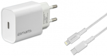 4smarts VoltPlug PD 20W Netzladegerät + USB-C auf Lightning Kabel