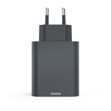 Hama 86445 1xUSB-A/ 2xUSB-C Chargeur rapide 65W Anthracite