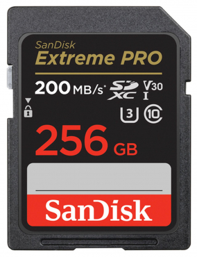 SanDisk SDXC Extreme Pro 256GB 200MB/s V30 UHS I